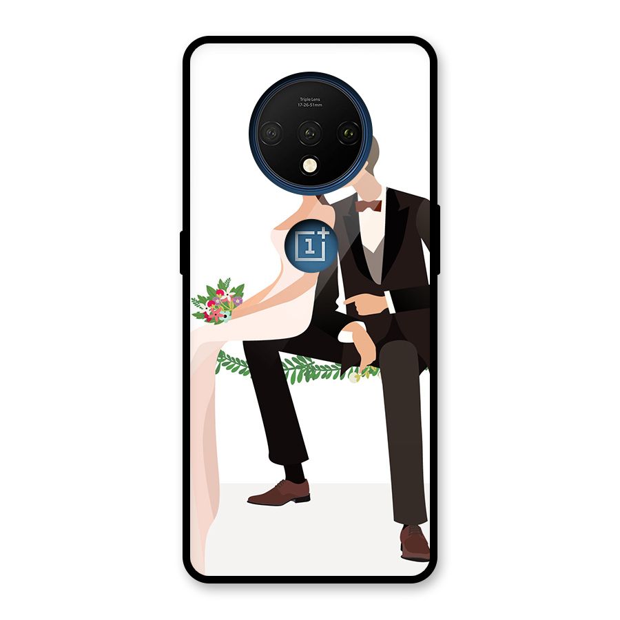 Wedding Couple Glass Back Case for OnePlus 7T