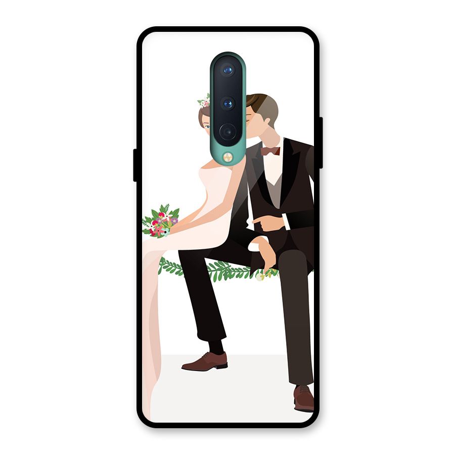Wedding Couple Glass Back Case for OnePlus 8