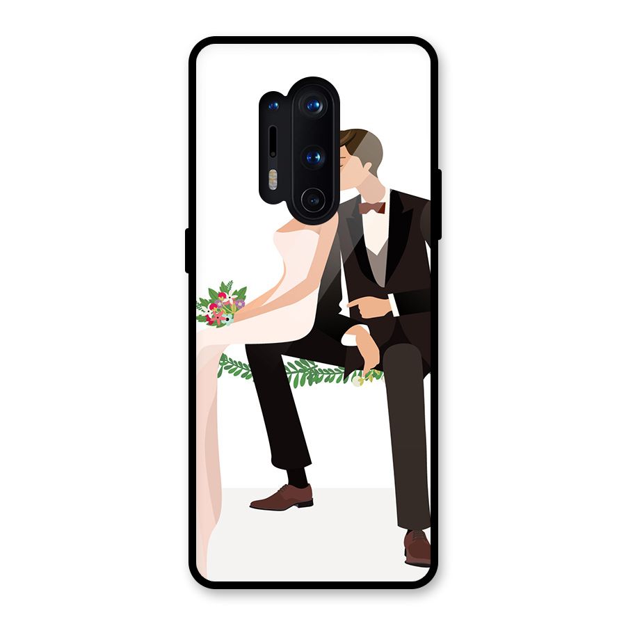 Wedding Couple Glass Back Case for OnePlus 8 Pro