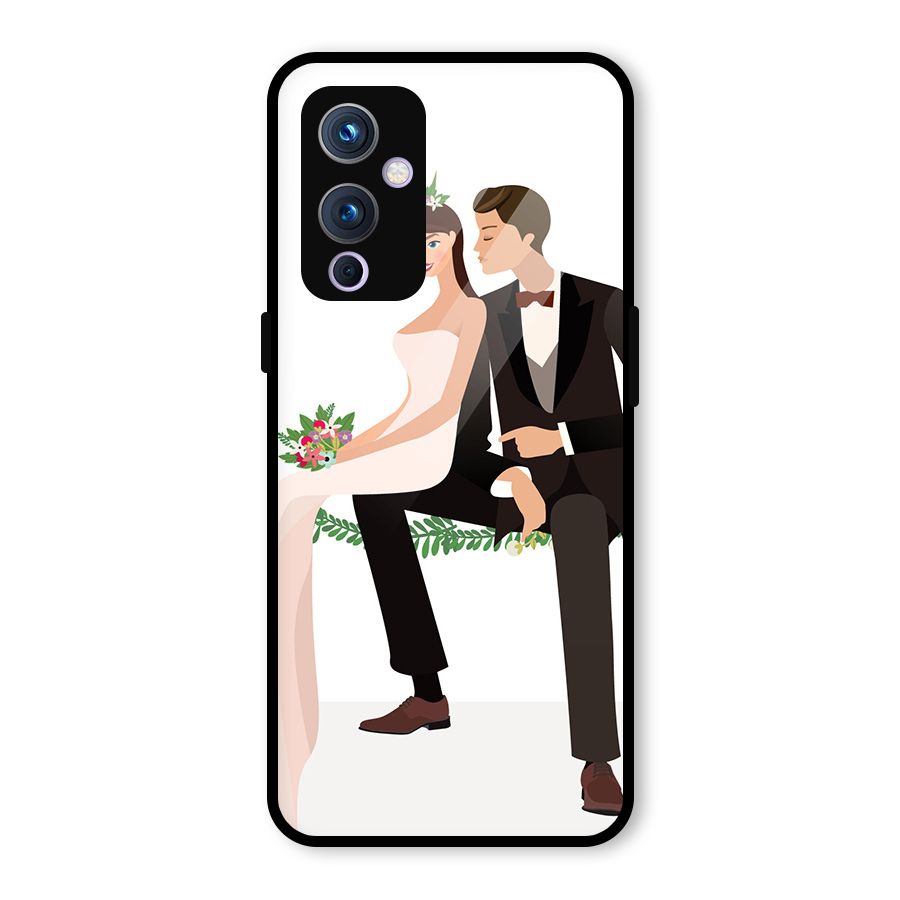 Wedding Couple Glass Back Case for OnePlus 9