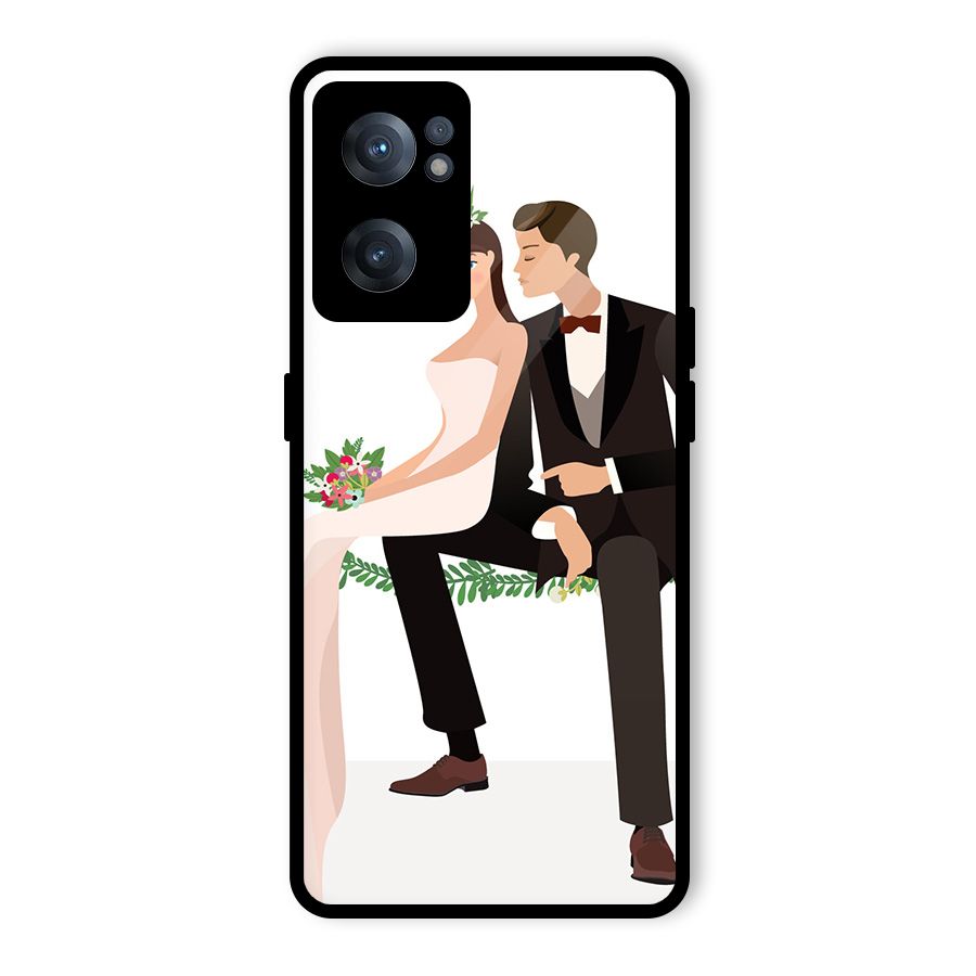 Wedding Couple Glass Back Case for OnePlus Nord CE 2 5G