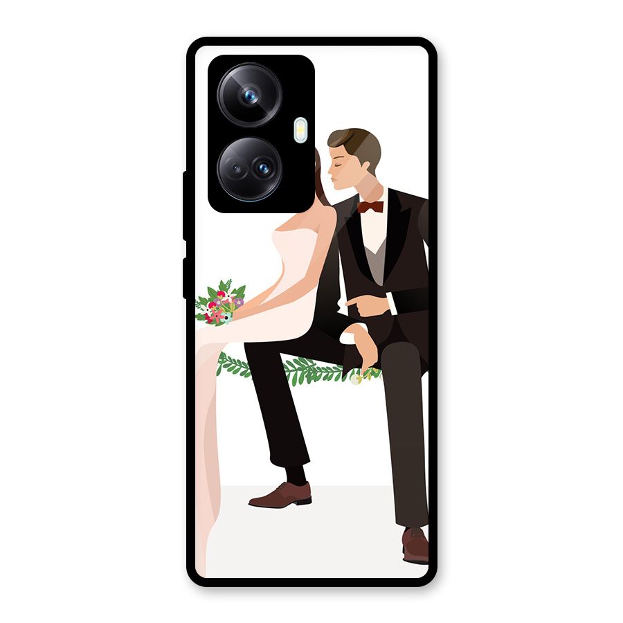 Wedding Couple Glass Back Case for Realme 10 Pro Plus