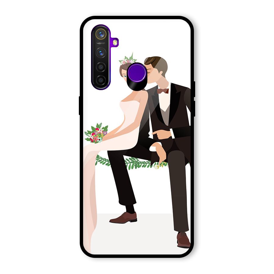 Wedding Couple Glass Back Case for Realme 5 Pro