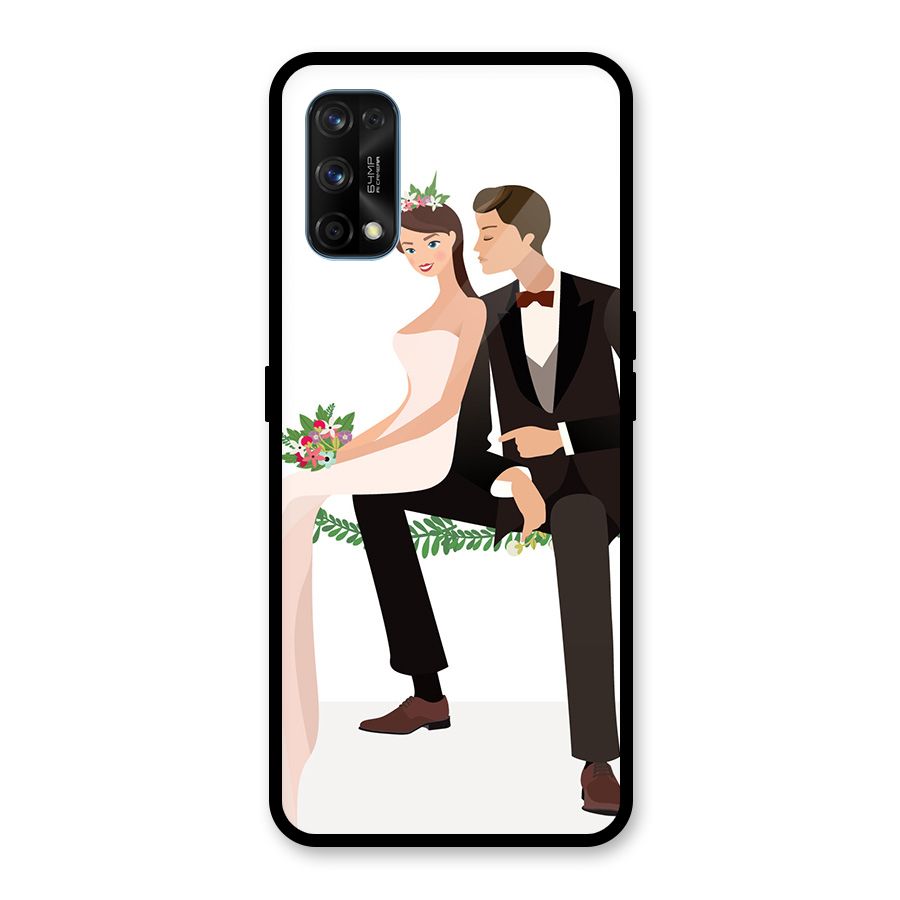 Wedding Couple Glass Back Case for Realme 7 Pro