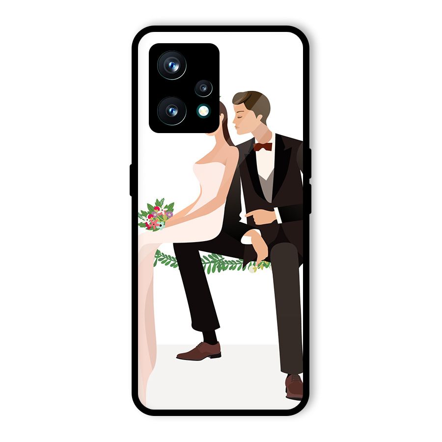 Wedding Couple Glass Back Case for Realme 9 Pro Plus 5G