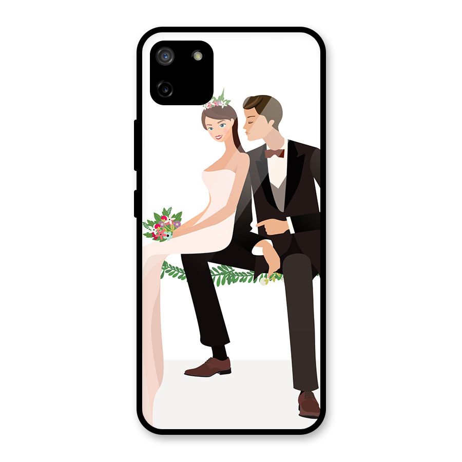 Wedding Couple Glass Back Case for Realme C11