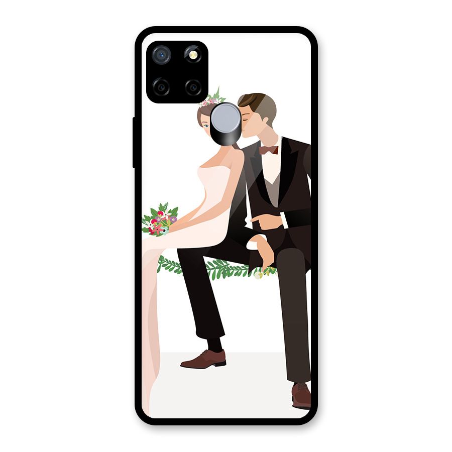 Wedding Couple Glass Back Case for Realme C12