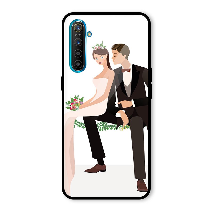 Wedding Couple Glass Back Case for Realme X2