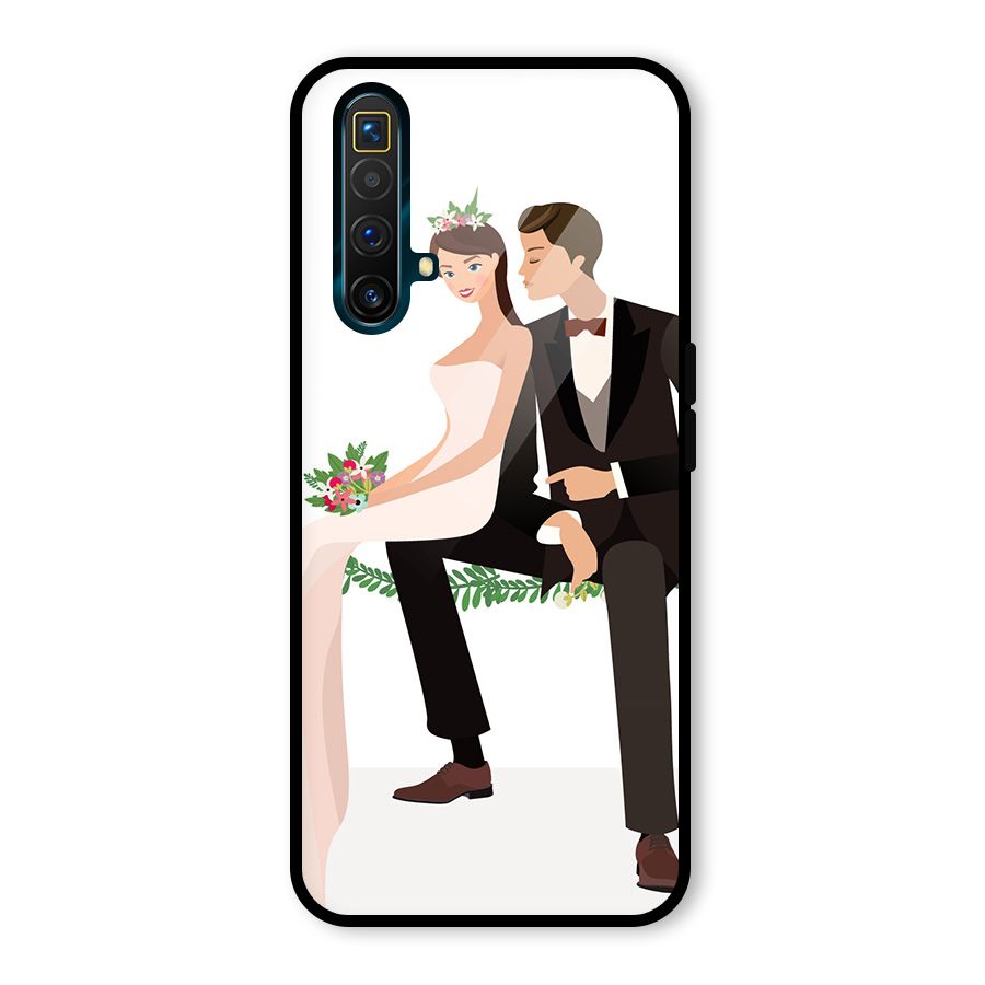Wedding Couple Glass Back Case for Realme X3 SuperZoom