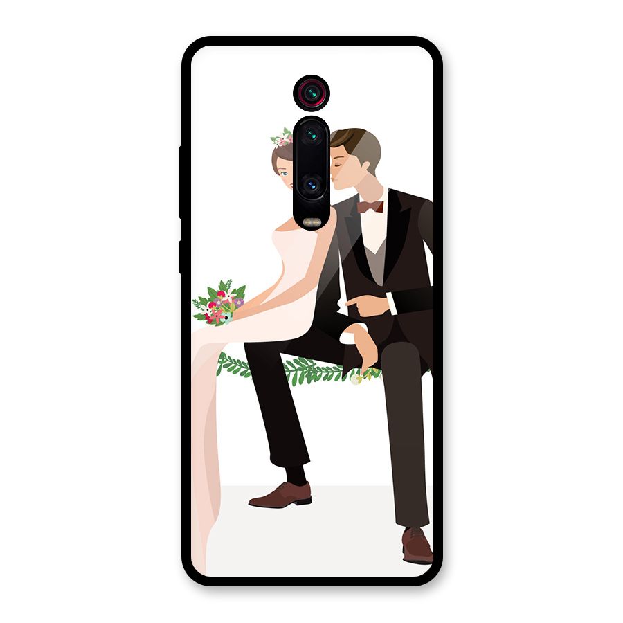 Wedding Couple Glass Back Case for Redmi K20