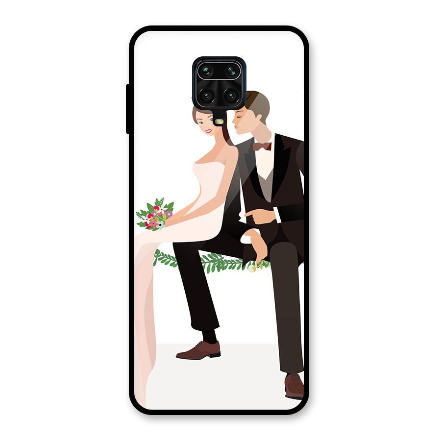 Wedding Couple Glass Back Case for Redmi Note 9 Pro