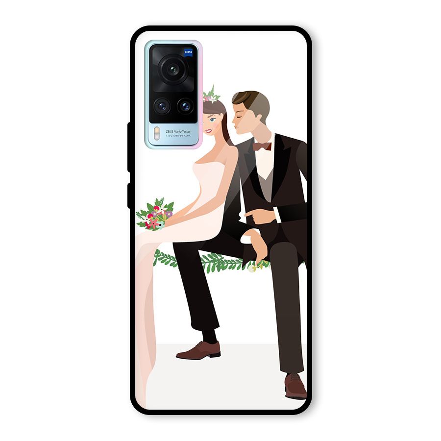 Wedding Couple Glass Back Case for Vivo X60