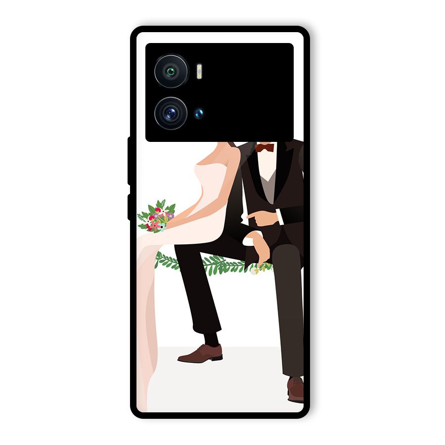 Wedding Couple Glass Back Case for Vivo iQOO 9 Pro