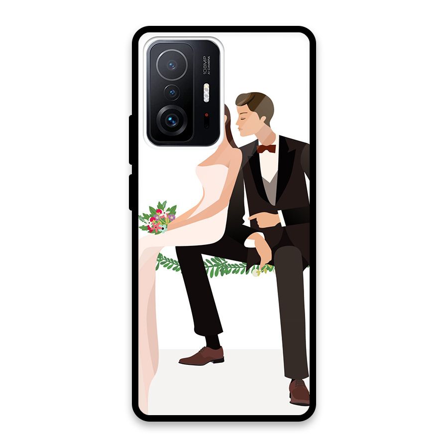 Wedding Couple Glass Back Case for Xiaomi 11T Pro