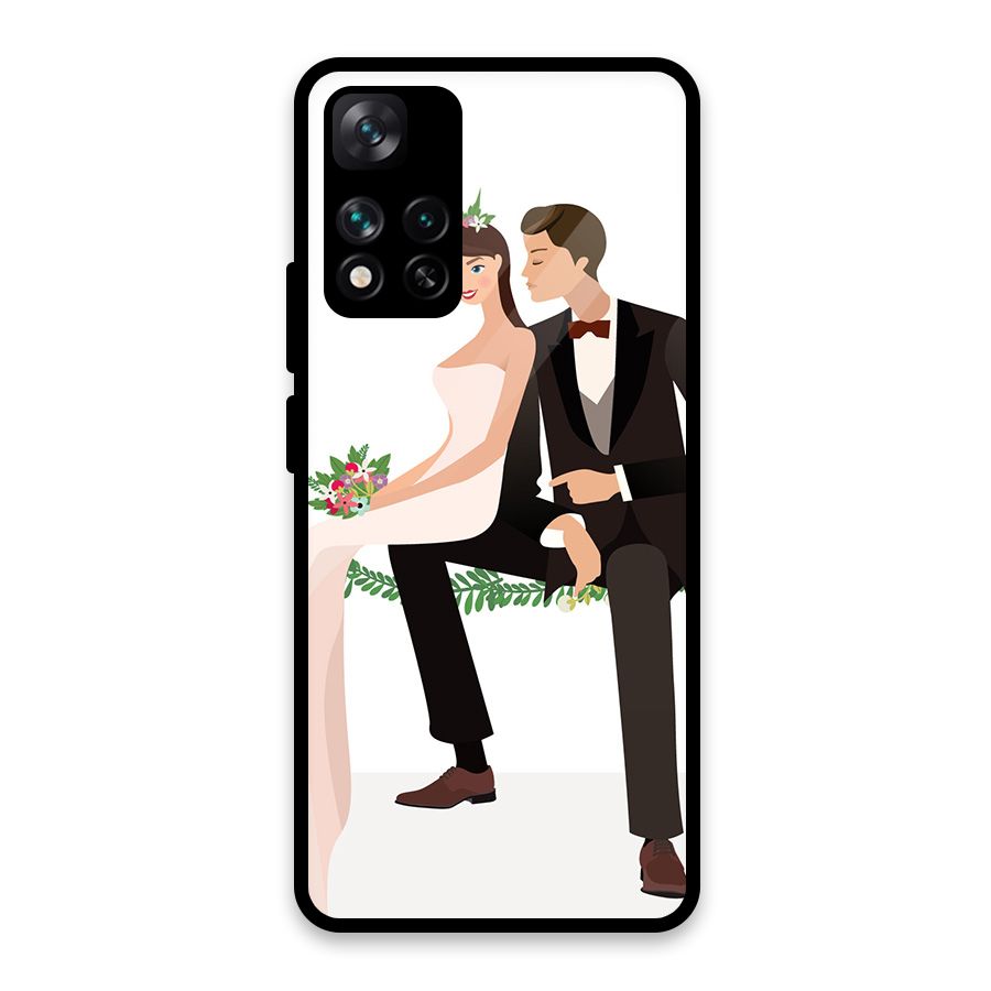 Wedding Couple Glass Back Case for Xiaomi 11i HyperCharge 5G