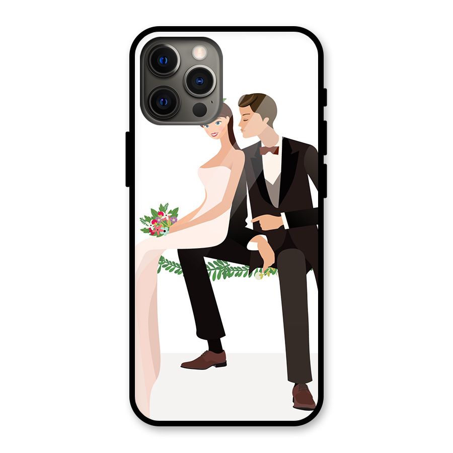 Wedding Couple Glass Back Case for iPhone 12 Pro Max