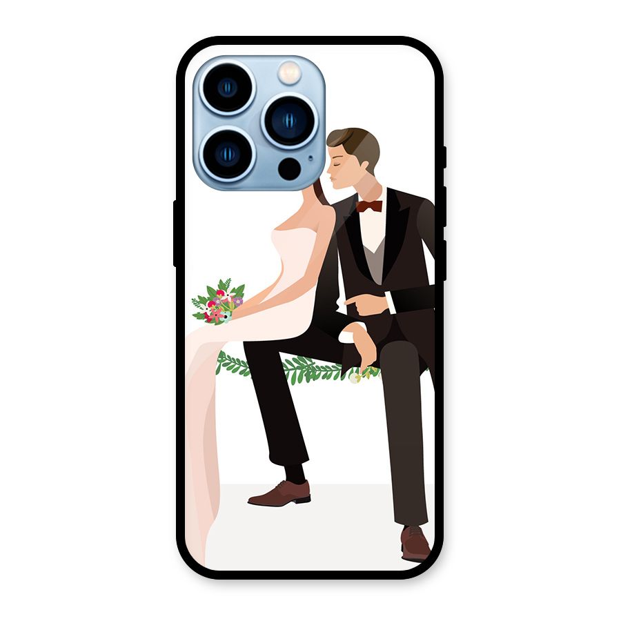 Wedding Couple Glass Back Case for iPhone 13 Pro