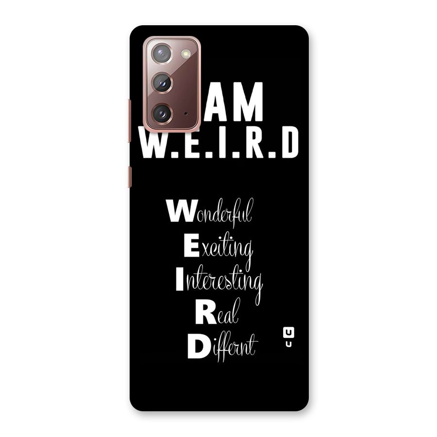 Weird Me Back Case for Galaxy Note 20