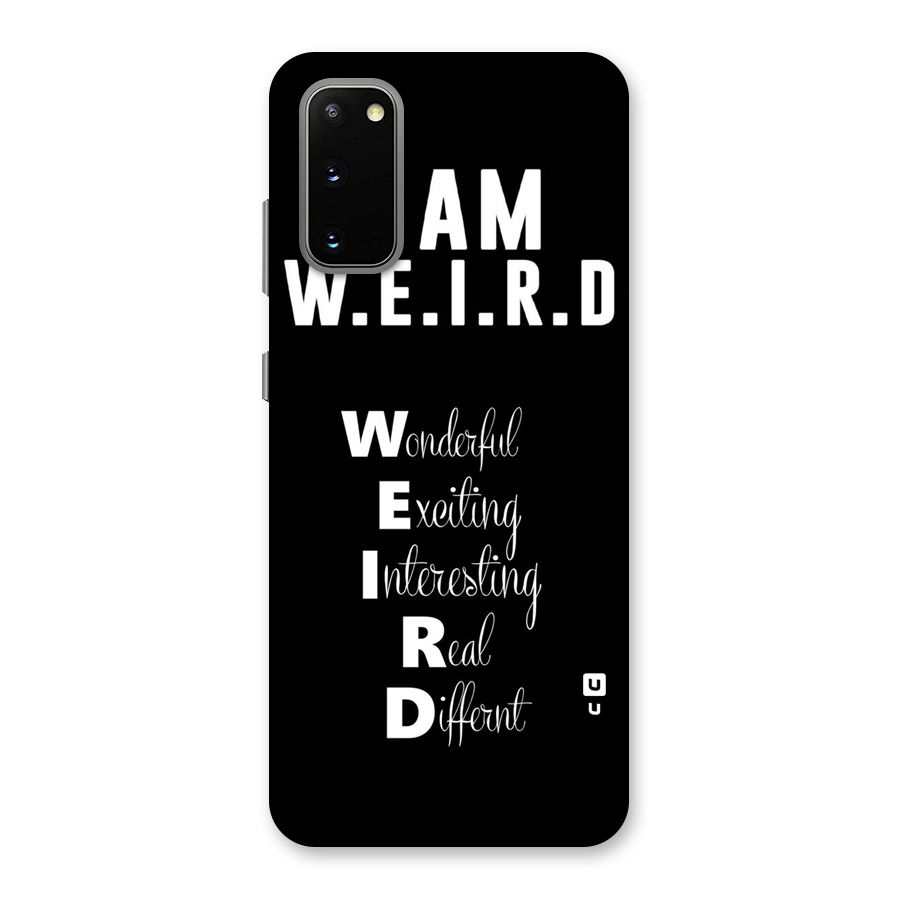 Weird Me Back Case for Galaxy S20