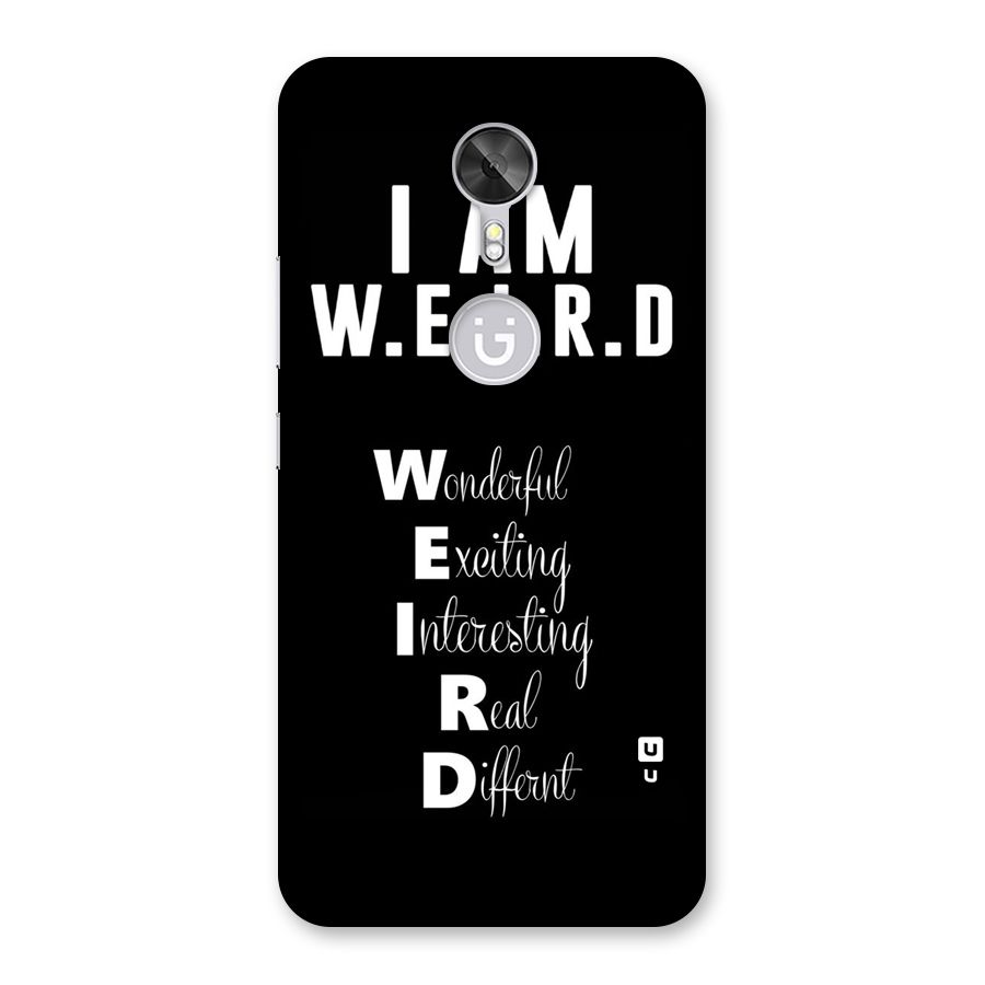Weird Me Back Case for Gionee A1