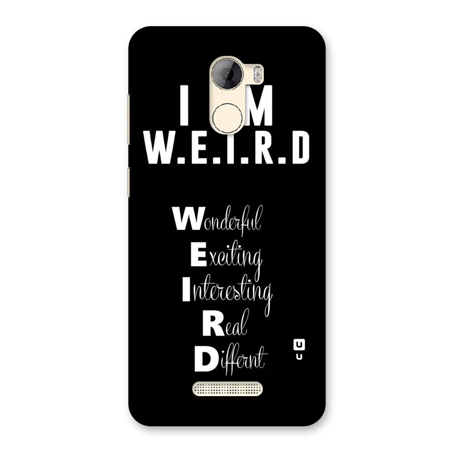 Weird Me Back Case for Gionee A1 LIte