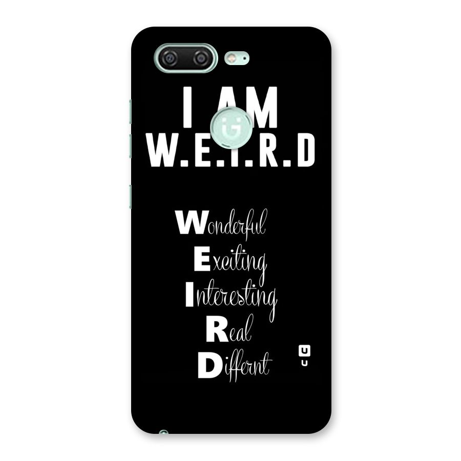 Weird Me Back Case for Gionee S10