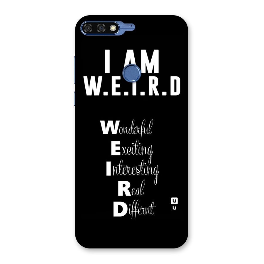 Weird Me Back Case for Honor 7C
