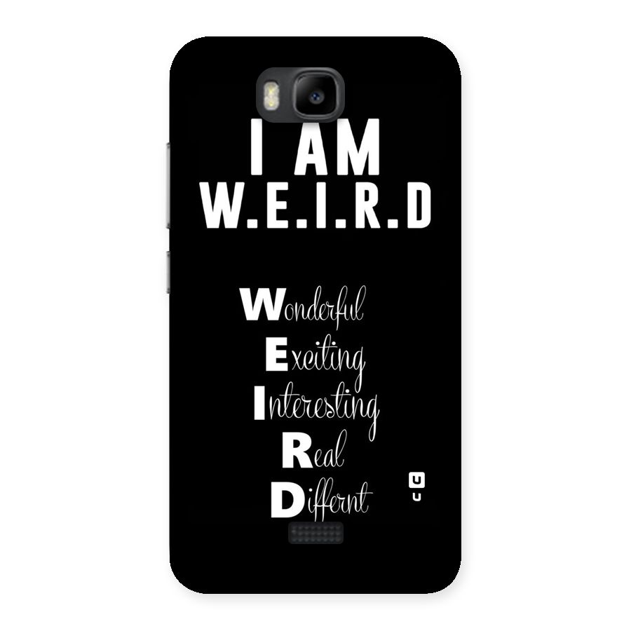 Weird Me Back Case for Honor Bee