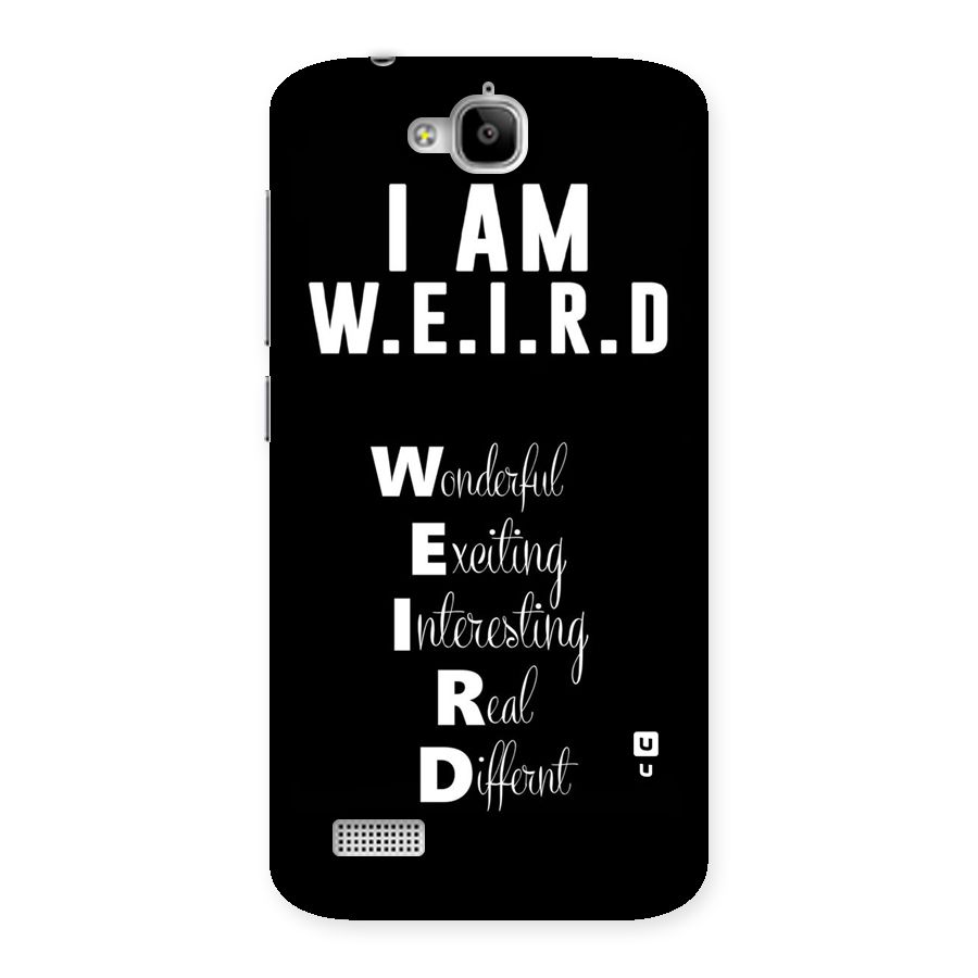 Weird Me Back Case for Honor Holly