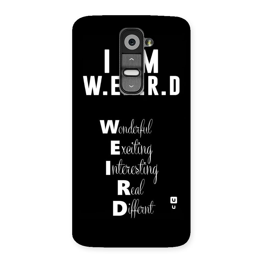 Weird Me Back Case for LG G2