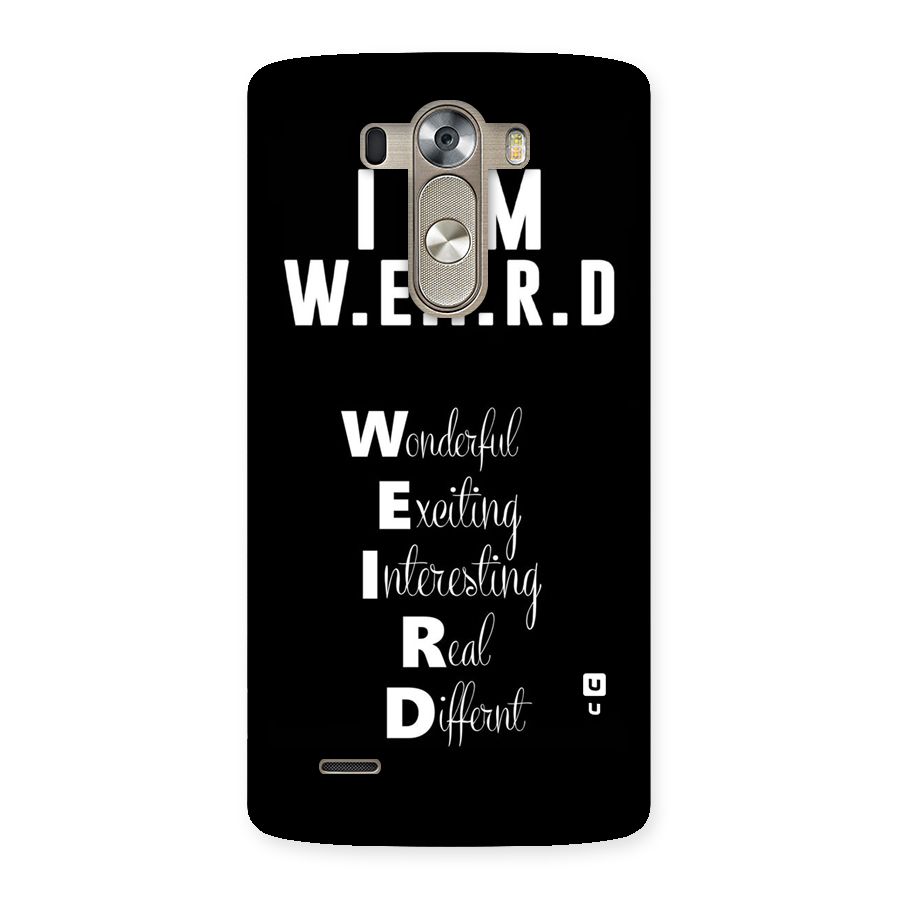 Weird Me Back Case for LG G3