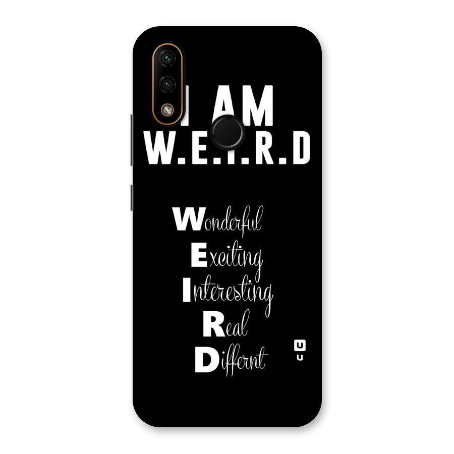 Weird Me Back Case for Lenovo A6 Note