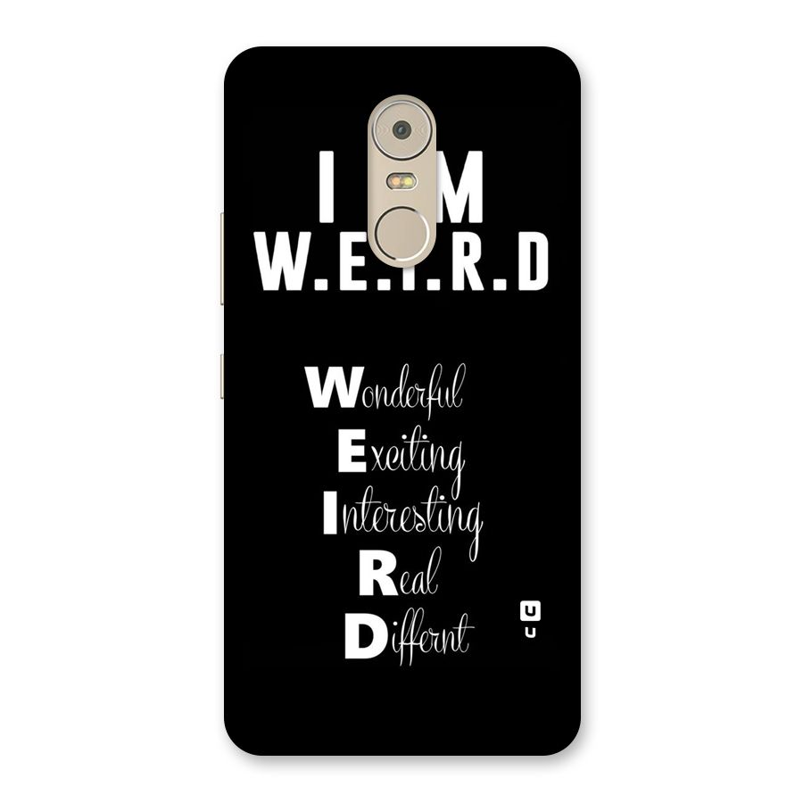 Weird Me Back Case for Lenovo K6 Note