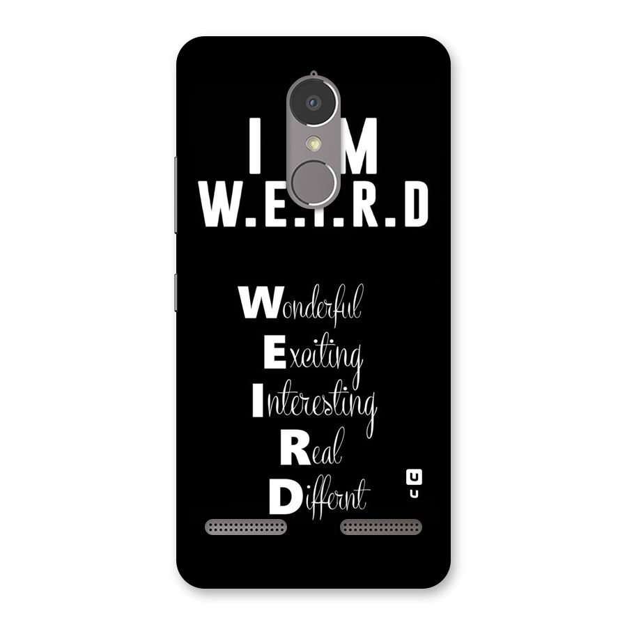 Weird Me Back Case for Lenovo K6 Power