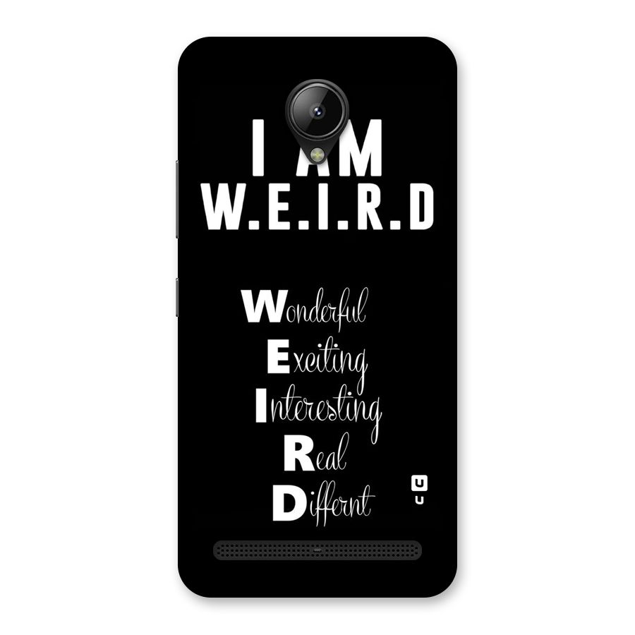Weird Me Back Case for Lenovo C2