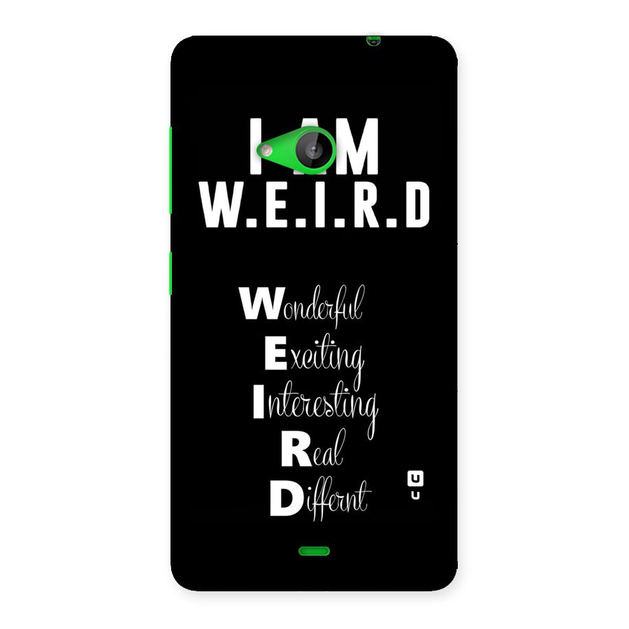 Weird Me Back Case for Lumia 535