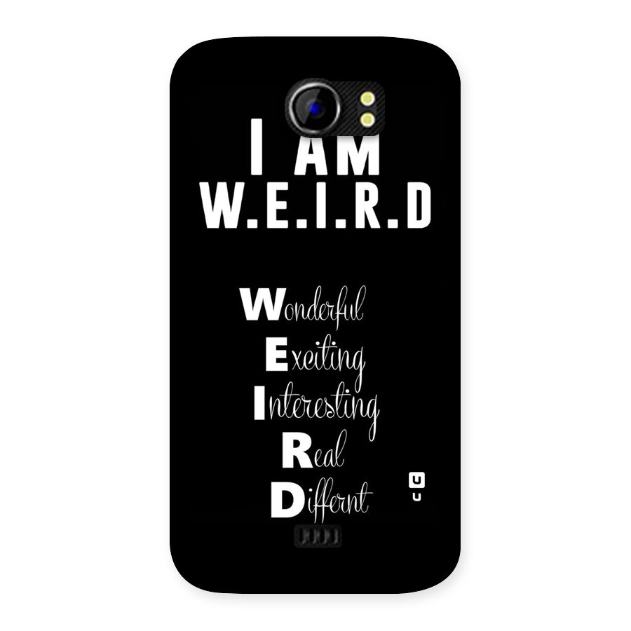 Weird Me Back Case for Micromax Canvas 2 A110