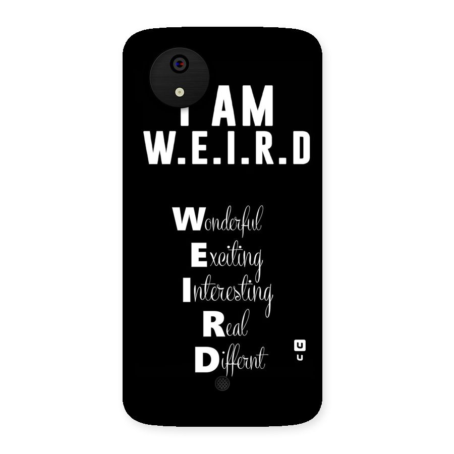 Weird Me Back Case for Micromax Canvas A1