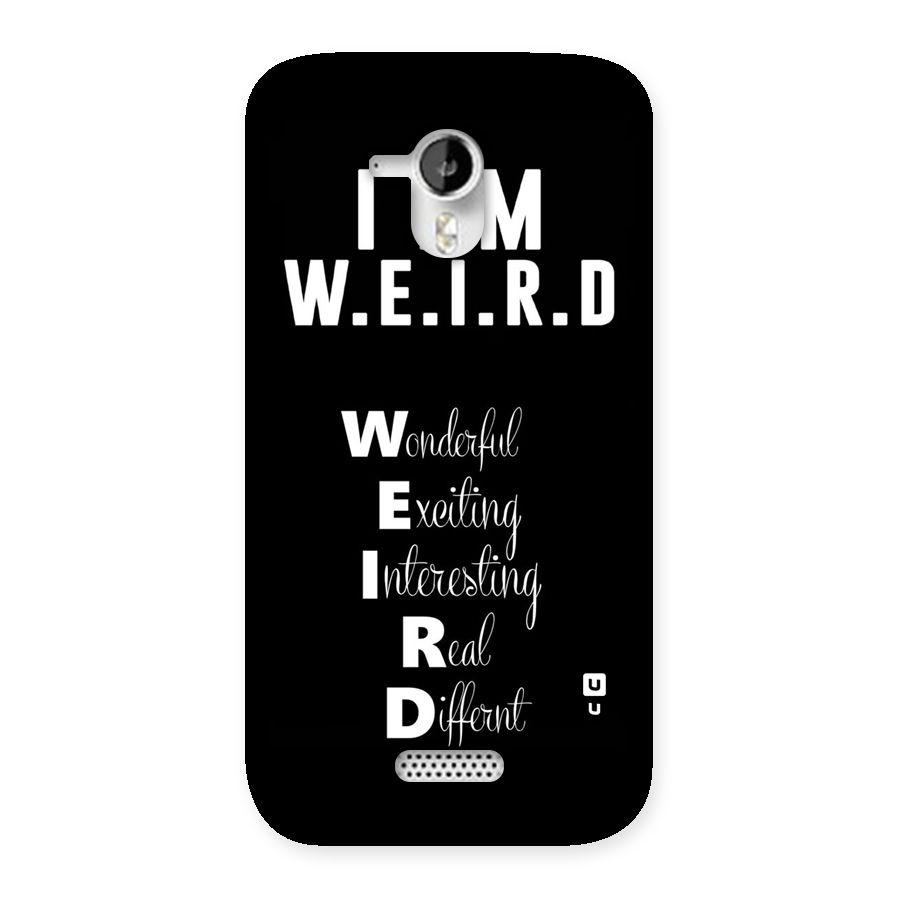 Weird Me Back Case for Micromax Canvas HD A116