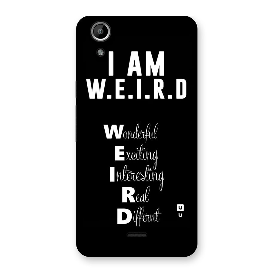 Weird Me Back Case for Micromax Canvas Selfie Lens Q345