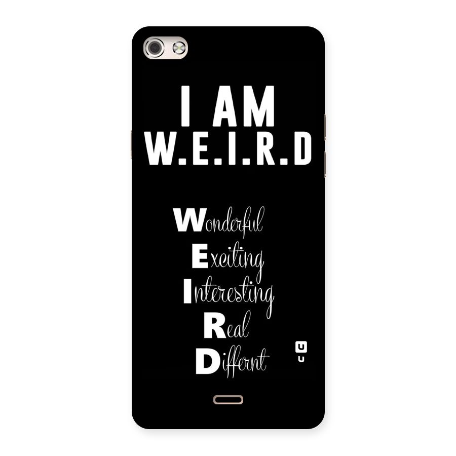 Weird Me Back Case for Micromax Canvas Silver 5