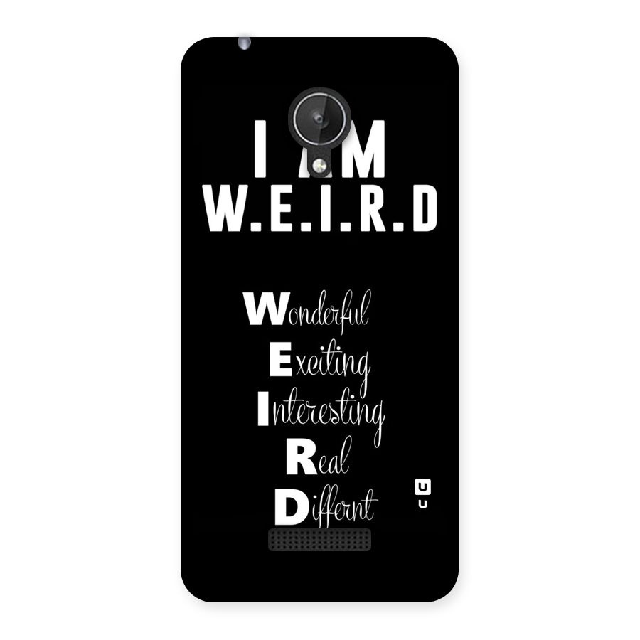 Weird Me Back Case for Micromax Canvas Spark Q380