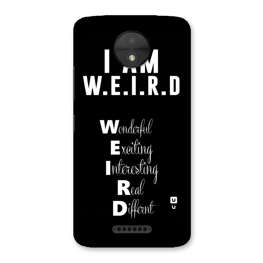 Weird Me Back Case for Moto C