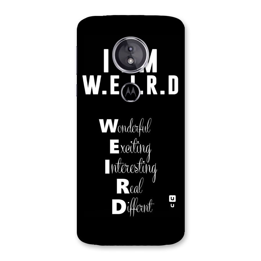 Weird Me Back Case for Moto E5
