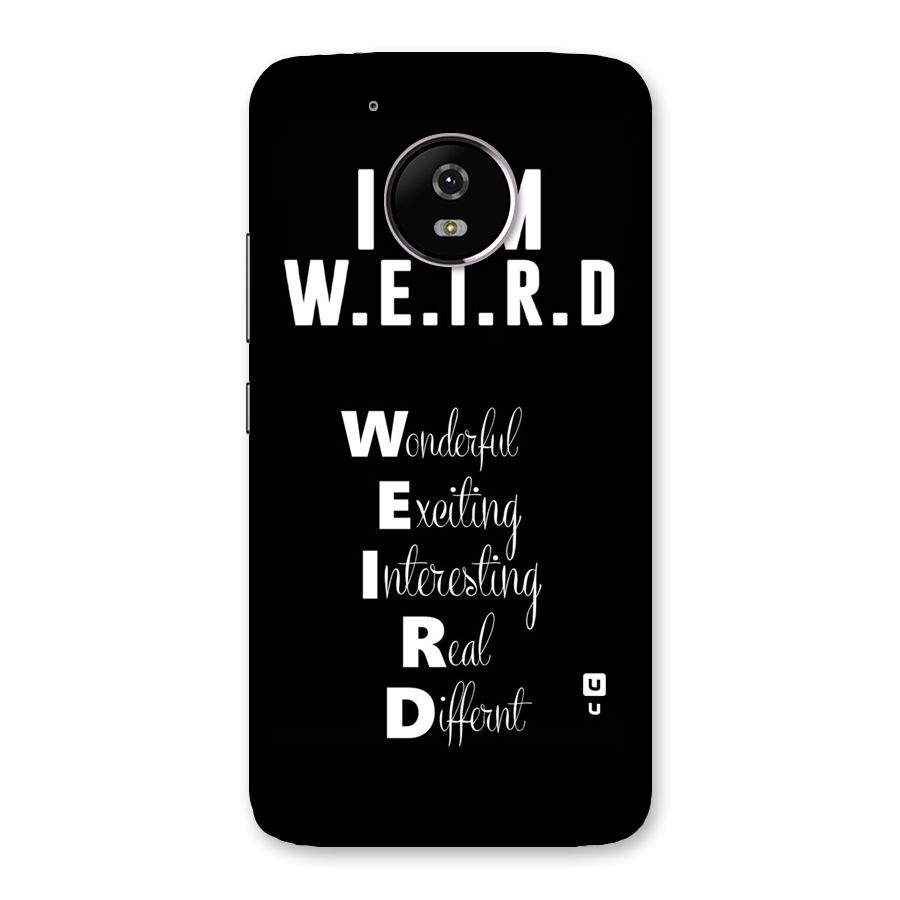 Weird Me Back Case for Moto G5