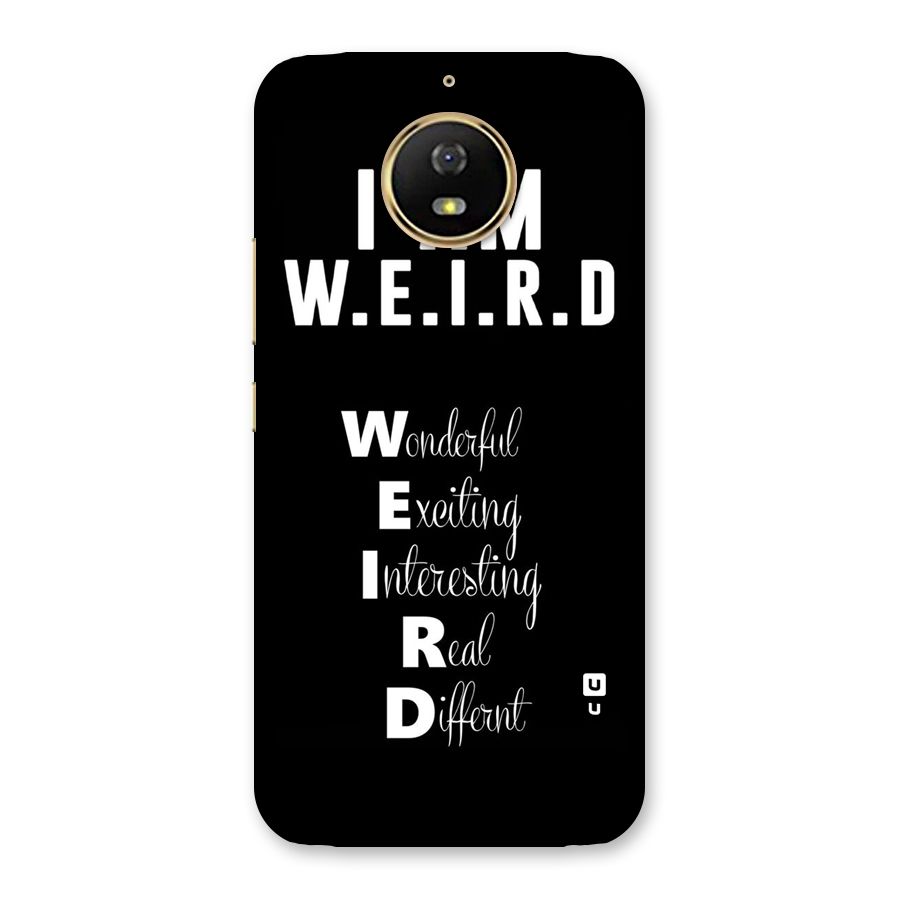 Weird Me Back Case for Moto G5s