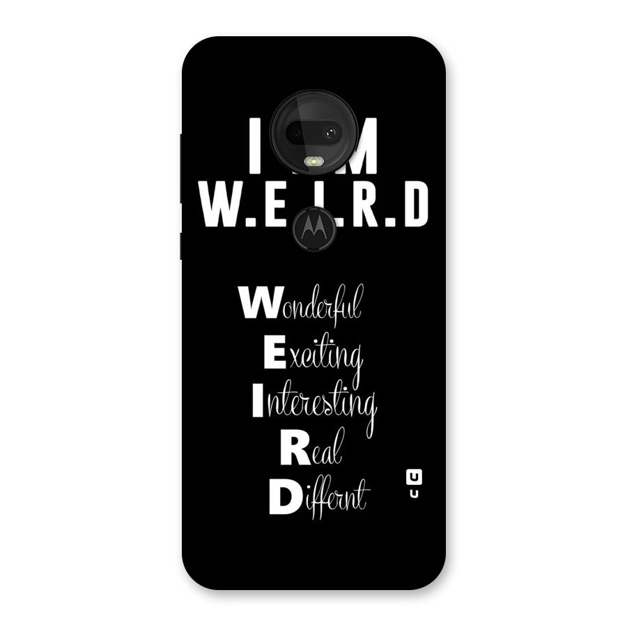 Weird Me Back Case for Moto G7