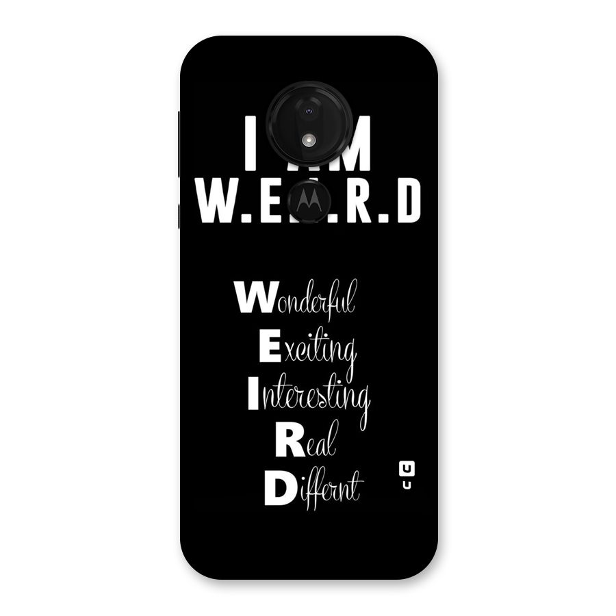 Weird Me Back Case for Moto G7 Power