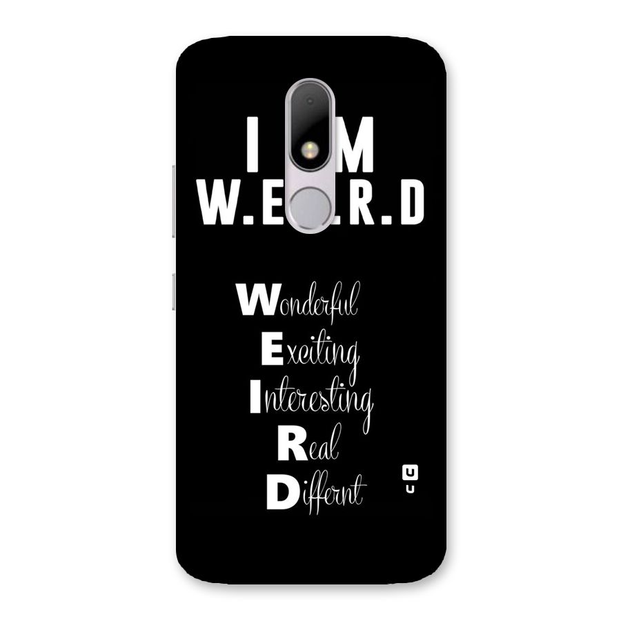 Weird Me Back Case for Moto M