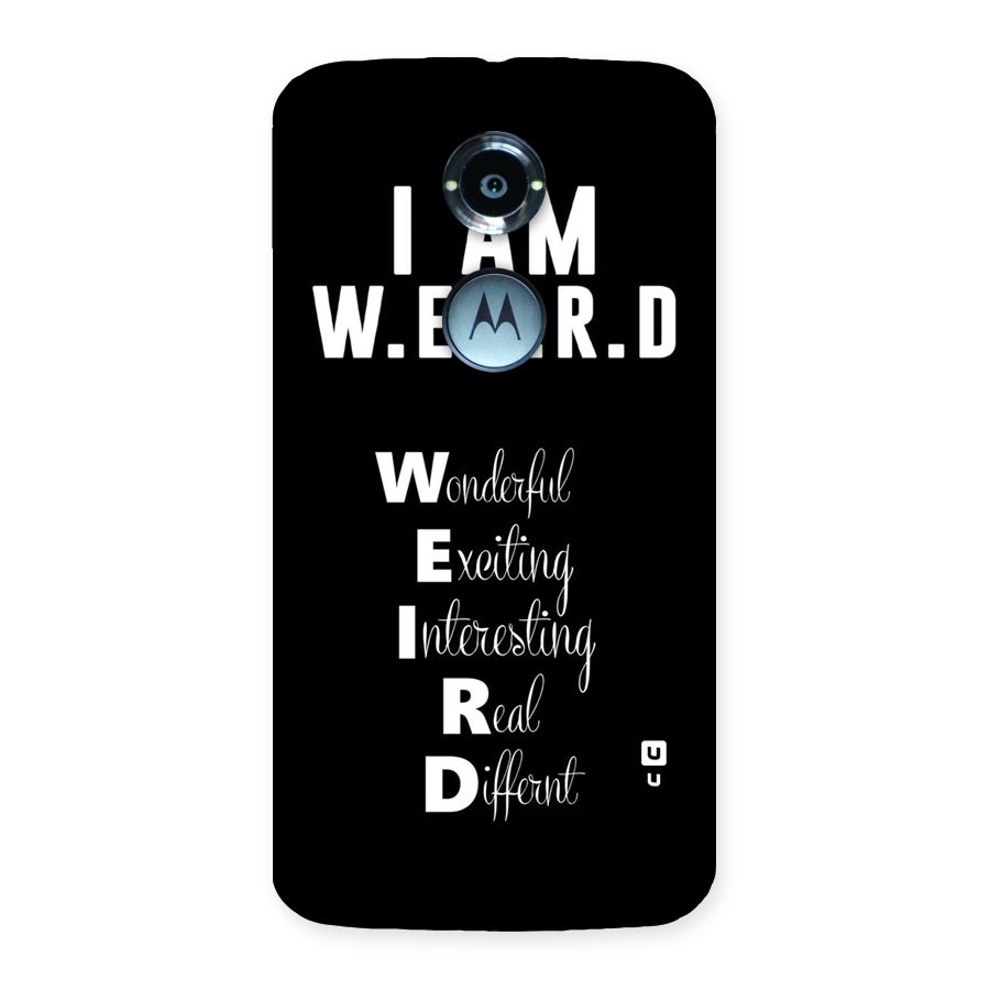 Weird Me Back Case for Moto X 2nd Gen